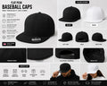 Personalised Flat Peak Baseball Cap Add Your Logo, Photo or Text