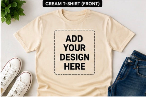 Personalised Unisex T-Shirt Add Your Own Design