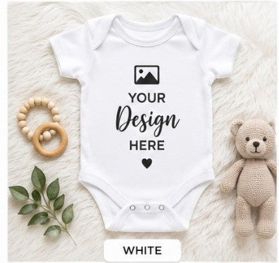 Personalised Baby Vest – Add Your Own Design Custom Name, Photo & Logo