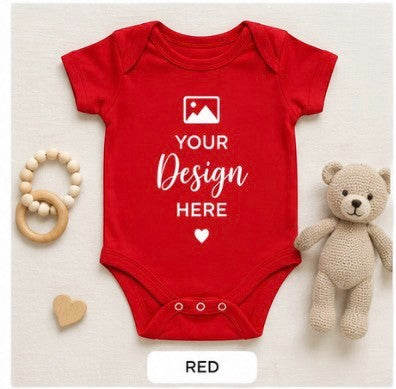 Personalised Baby Vest – Add Your Own Design Custom Name, Photo & Logo