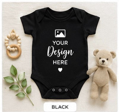 Personalised Baby Vest – Add Your Own Design Custom Name, Photo & Logo