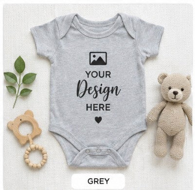Personalised Baby Vest – Add Your Own Design Custom Name, Photo & Logo