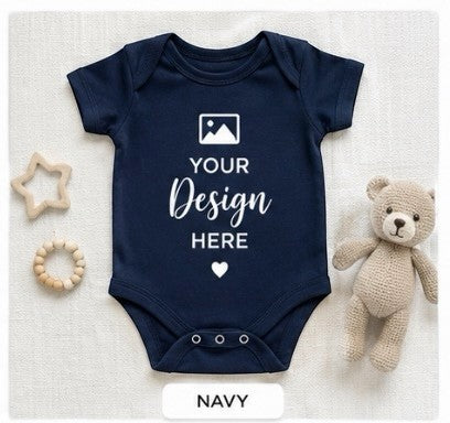 Personalised Baby Vest – Add Your Own Design Custom Name, Photo & Logo