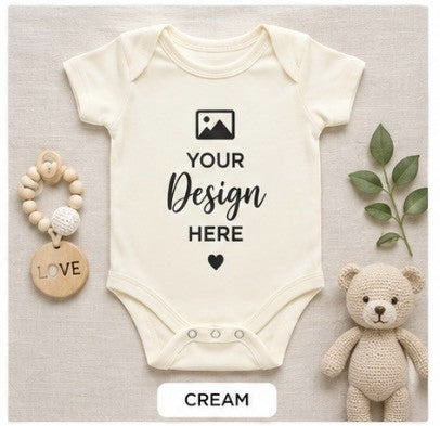 Personalised Baby Vest – Add Your Own Design Custom Name, Photo & Logo