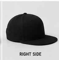 Personalised Flat Peak Baseball Cap Add Your Logo, Photo or Text