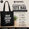 Personalised Tote Bag | Add Your Logo, Photo or Text | Custom Printed Cotton Bag UK