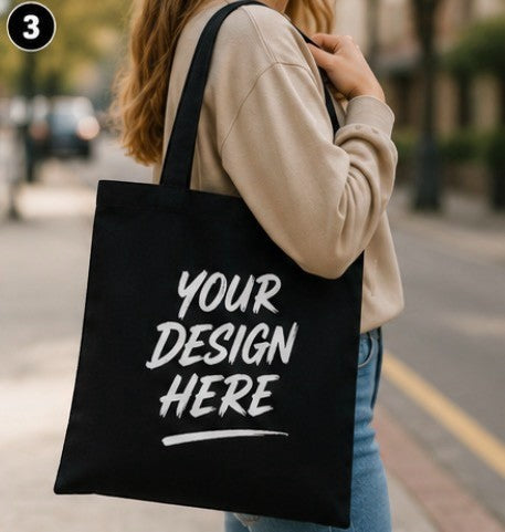 Personalised Tote Bag | Add Your Logo, Photo or Text | Custom Printed Cotton Bag UK