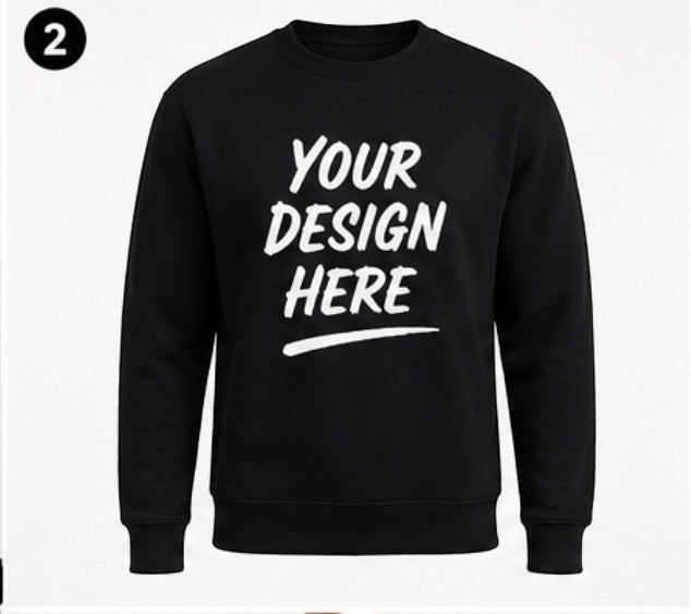 Personalised Unisex Sweatshirt | Add Your Logo, Photo or Text | Custom Printed UK