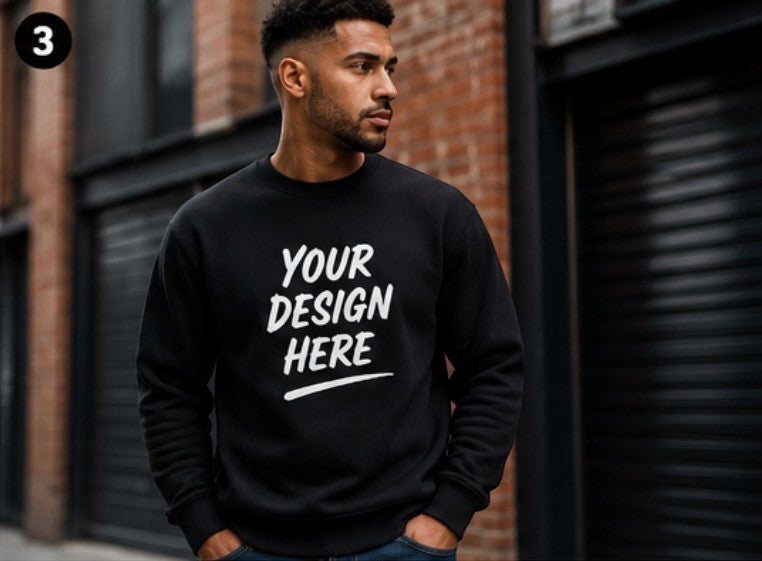 Personalised Unisex Sweatshirt | Add Your Logo, Photo or Text | Custom Printed UK