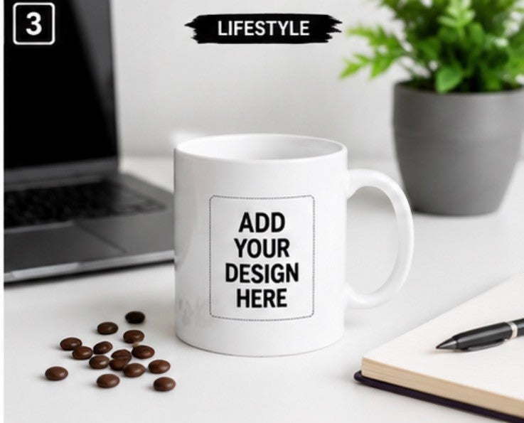 Personalised 11oz Ceramic Mug Custom Photo, Logo, & Text