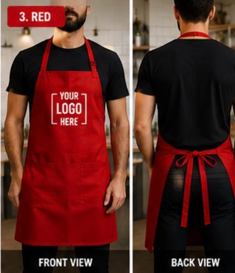 Personalised Apron Add Your Logo, Photo or Text Custom Printed UK