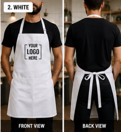 Personalised Apron Add Your Logo, Photo or Text Custom Printed UK
